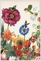 JUNIQE - Poster met kunststof lijst Garden Spring Flowers -13x18