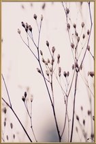 JUNIQE - Poster met kunststof lijst Wild Flower Pastel 3A Beige -20x30