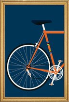 JUNIQE - Poster met houten lijst Icons Crescent Back -40x60 /Blauw &