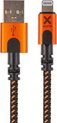 Xtorm Xtreme USB naar Lightning kabel - incl. levenslange garantie - 1,5 m - Zwart/Oranje