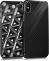 kalibri hoesje voor Apple iPhone X - aramidehoes voor smartphone - hoogglans zwart