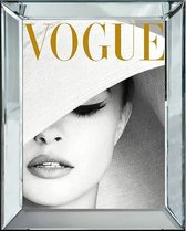 By Kohler Vogue Half Face zichtbaar Zwart - Wit spiegellijst 40x50x4.5cm (114633)