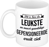Voici à quoi ressemble le retraité le plus gentil et le plus merveilleux tasse à café / tasse à thé - 300 ml - blanc - retraite anticipée / retraite - cadeau de remerciement collègue / coéquipier