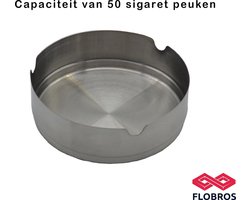 Assenbak - 1 Stuk - Asbak Voor Binnen en Buiten - Roestvrijstaal RVS - Terras Asbak - Ashtray