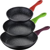 3PC SET KOEKEPAN gesmeed aluminium, inductie, JOLIE COLLECTION