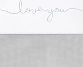 Jollein Laken Ledikant 120x150cm - Love you - Grey