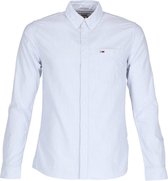 Tommy Jeans Overhemd Wit/Blauw