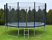 Trampoline - XXL trampoline - 366cm - Inclusief trap en net - Black edition - Buiten speelgoed - Speelgoed - PRO LINE - LIMITED EDITION