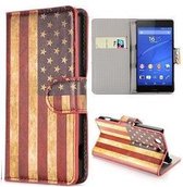 Sony Xperia Z3 Hoesje Wallet Case USA Print