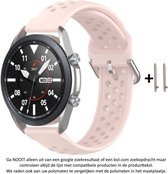 Licht Roze Siliconen Bandje voor 22mm Smartwatches van Samsung, LG, Seiko, Asus, Pebble, Huawei, Cookoo, Vostok en Vector – Maat: zie maatfoto – 22 mm light pink rubber smartwatch