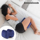 Premium Kniekussen voor in bed| Beenkussen | Ergonomisch | 2 Stuks | Blauw | Beenkussen orthopedische | Voor Zijslapers in Bed | Model 2021|