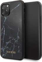 Zwart hoesje van Guess - Backcover - Marble Collection - iPhone 11 Pro - Original - GUHCN58HYMABK