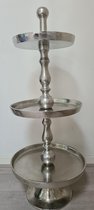 Etagere 3 lagen - 3 laags - zeer groot - aluminium