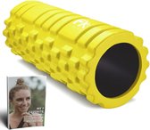 FFEXS Foam Roller Grid Massage Roller met Digitaal Trainingsboek - Perfect voor Trigger Point Massage van Rug Benen Billen Fysiotherapie Pijn Stilling - Ideaal voor Hardlopen Fiets
