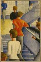 JUNIQE - Poster met kunststof lijst Schlemmer - Bauhaus Stairway
