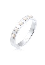 Elli Ring Dames Elegant Vlak met synthetische parels in 925 Sterling Zilver