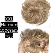 Hairbun XXL EXTRA groot 100gram haarstuk crunchie Updo Ash blond