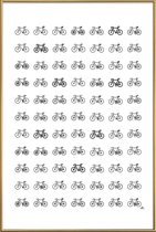 JUNIQE - Poster met kunststof lijst Bike Variations -60x90 /Wit &