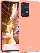 IYUPP Siliconen telefoonhoesje geschikt voor Samsung Galaxy A52 Hoesje Roze