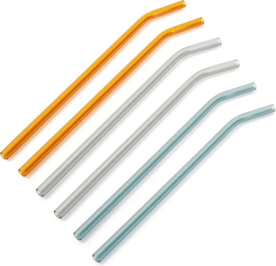 Aokdlia® Lot De 8 Pailles Réutilisables En Verre Rose De 25,4 X 8