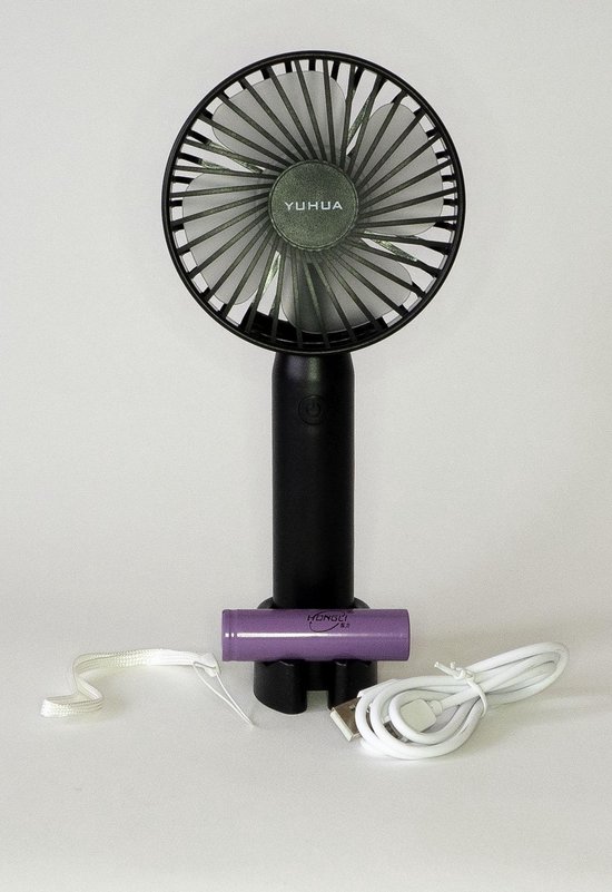 Ventilator -Yuhua - ZWART - oplaadbaar bureauventilator - oplaadbaar op  reis... | bol.com