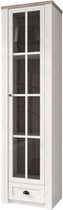 Vitrinekast Parello - Wit - Eiken - 50 cm