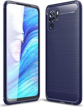 OnePlus Nord CE 5G Hoesje Geborsteld TPU Back Cover Blauw