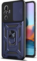 Voor Geschikt voor Xiaomi Redmi Note 10 Pro Sliding Camera Cover Design TPU + PC-beschermhoes (blauw)