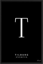 Poster Letter T Tilburg A2 - 42 x 59,4 cm (Exclusief Lijst)