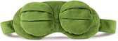 WiseGoods Luxe Silky Soft Plush Sleeping Mask - Masque occultant pour les yeux - Enfants - Design de grenouille 3D - Sommeil optimal - Vert