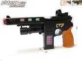 Speelgoed pistool met licht, schiet geluid, vibratie -Kiparis Future War machine geweer - 27CM (incl. batterijen)