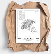 Poster Stad Almere A2 - 42 x 59,4 cm (Exclusief Lijst)