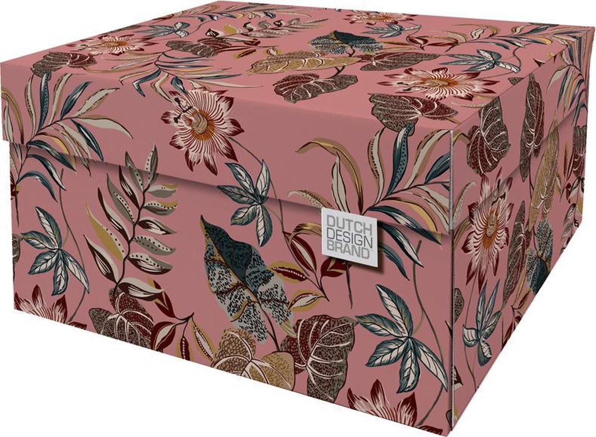 Dutch Design Brand - Dutch Design Storage Box - Opbergdoos - Opbergbox - Bewaardoos - Bloemen - Floral Garden