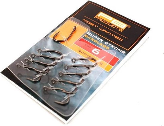 PB Products - Barbless Super Strong Hook - Weerhaakloze Karperhaken 10 stuks - Maat 4 van PB Products — afbeelding 2