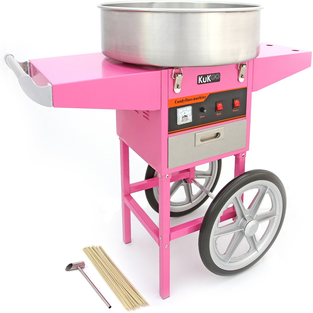 KuKoo Suikerspin Machine met Kar/Onderstel