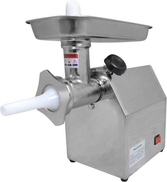 Roestvrijstalen Vleesmolen 850 W - commercieel gebruik - slager worstenmaker gehaktmolen - 170 kg/per uur - 220 V - GRATIS accesoires