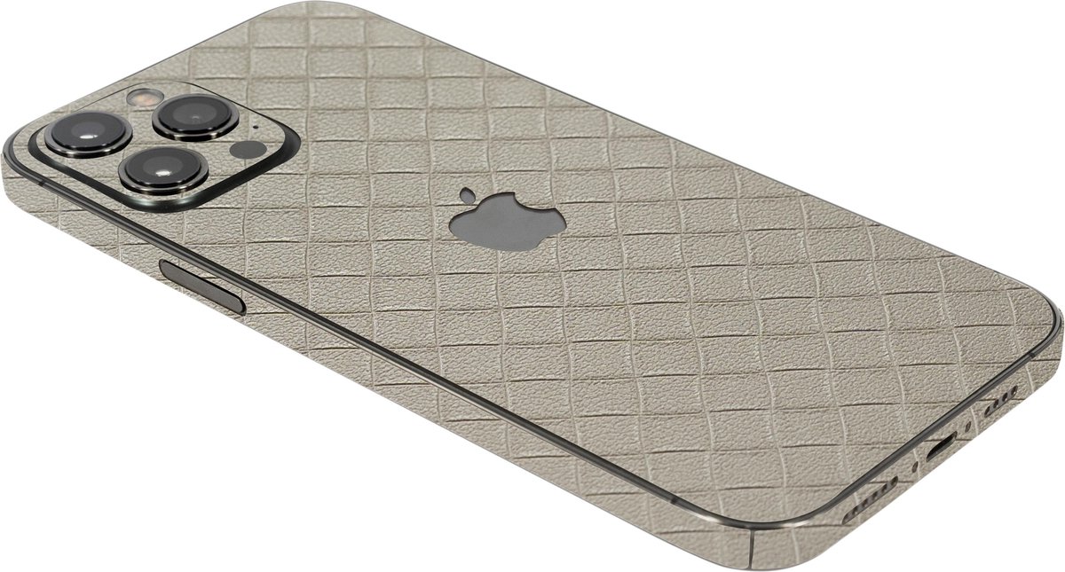 ScreenSafe Skin iPhone 12 Pro Max Taupe Triangle met logo