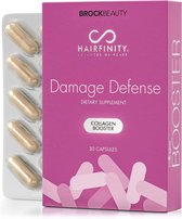Hairfinity – Damage Defense Dietary Supplement – Voedingssupplement voor zwak, broos haar - Infusie van collageen ter ondersteuning van een gezonde haargroei – 30 capsules