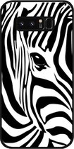 - ADEL Siliconen Back Cover Softcase Hoesje Geschikt voor Samsung Galaxy Note 8 - Zebra Wit