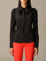 Patrizia Pepe • satijnen blouse met linten in zwart • maat 34 (IT40)