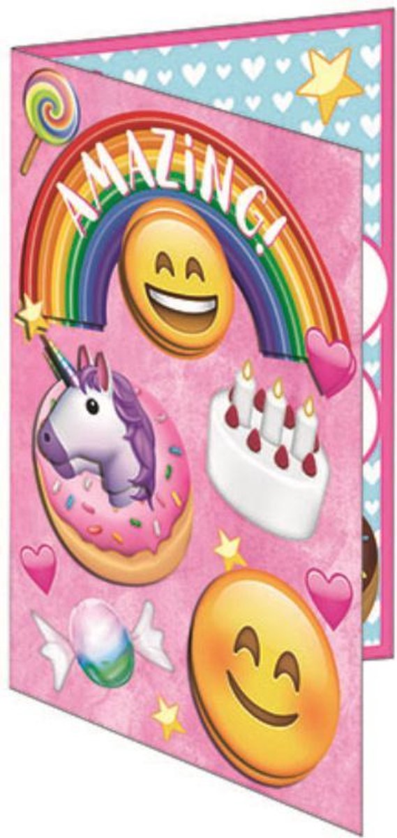 W&o Wenskaart Amazing Junior 20,5 X 14,5 Cm Papier Roze