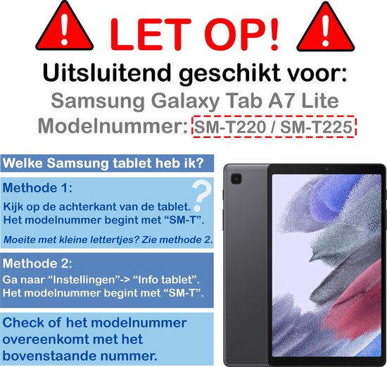 Hoesje Geschikt voor Samsung Galaxy Tab A7 Lite Hoesje Kinderhoes