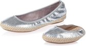 Sorprese – ballerina schoenen dames – Butterfly twists Gigi Cracked Zilver – maat 40 - ballerina schoenen meisjes