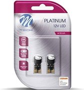 M-Tech LED W5W 12V - Platinum - 1x Led diode - Canbus - Wit - Set