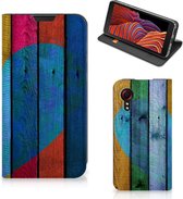 Smartphone Hoesje Samsung Galaxy Xcover 5 Enterprise Edition | Samsung Xcover 5 Mobiel Bookcase Wood Heart