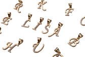 Hemels juwelier- Letter C- Steen- 14k geelgouden hanger- Dames- Goud- HML1C -Cadeautje-  Letterhanger