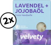 Velvety hand soap bar lavender & jojoba oil - 2 stuks x 100 gr