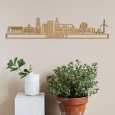 Skyline Hasselt eikenhout -60cm- City Shapes wanddecoratie