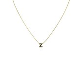 Silventi 160400214 Gouden Ketting - Dames - Letter - Z - 6 x 5 mm - Ankerschakel - 43 + 5 cm - 14 Karaat - Goud