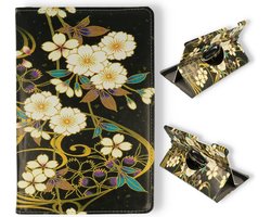 HB Hoes Geschikt voor Samsung Galaxy Tab A7 (2020) 10.4 inch - Draaibare Tablet Case Met Print - Wilde Bloemen